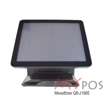 Сенсорный моноблок myPOS Q8  J1900, 15.6" LCD, RAM 4Gb, SSD 120Gb, 6 USB, 2 RS232, VGA