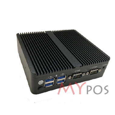 myPOS nano Q220P J4125, 4Gb, SSD 128 Gb, 6 USB, 2 LAN, 12V3A, VGA, HDMI, цвет черный,  без ОС